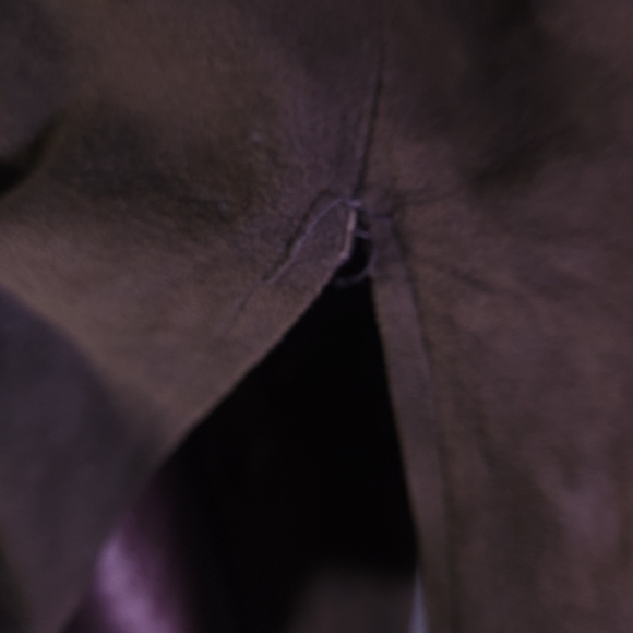 Vintage Saters Suade Coat Fur Collar Brown Size 8 3/4 Sleeve‎ 60s Old Money - Picture 9 of 10